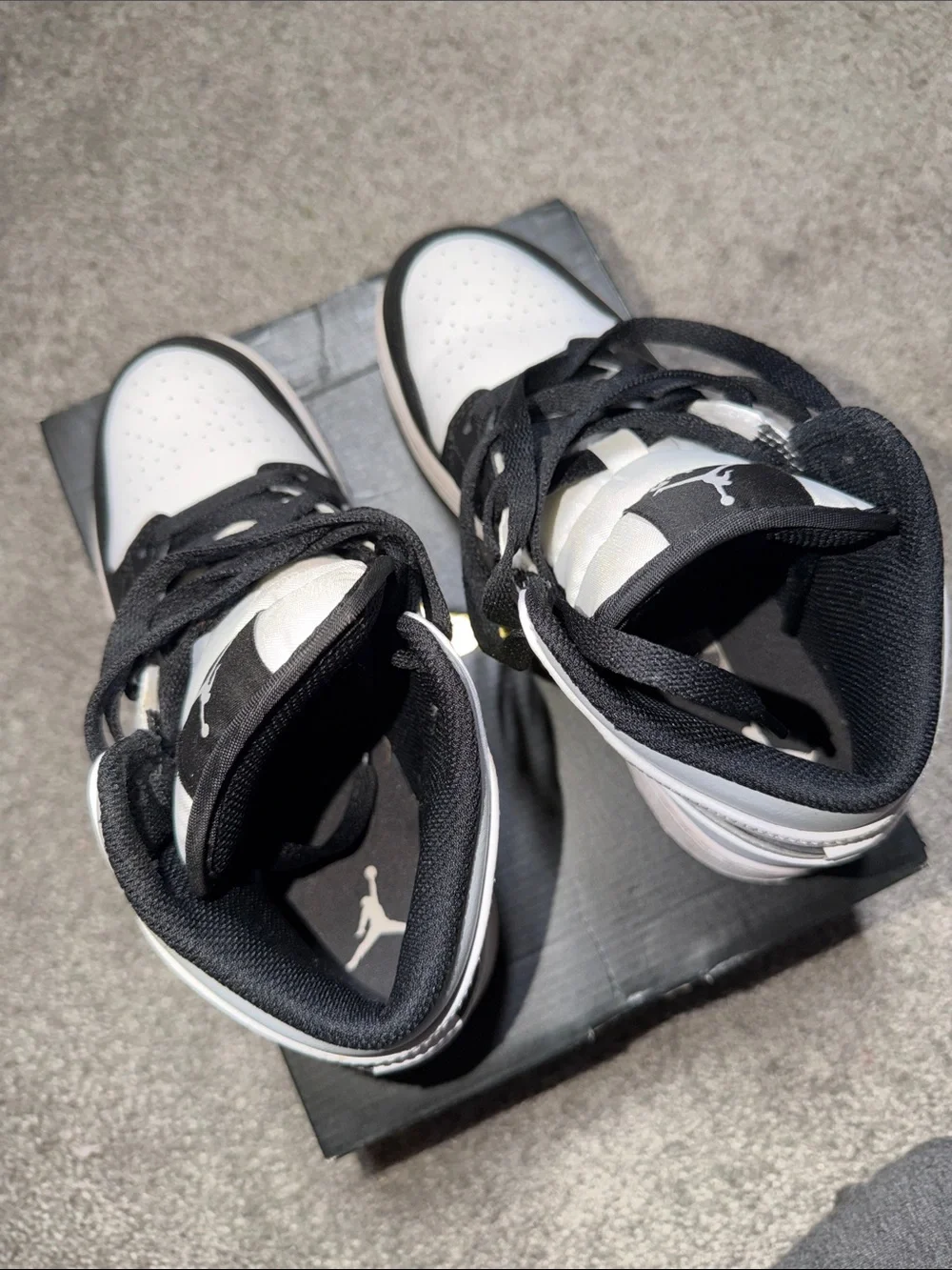 Jordan Kids Black and White High-Top Sneakers